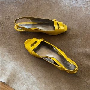 Yellow Cole Haan sandals